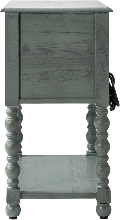 HULALA HOME Farmhouse Storage End Table - Image 9