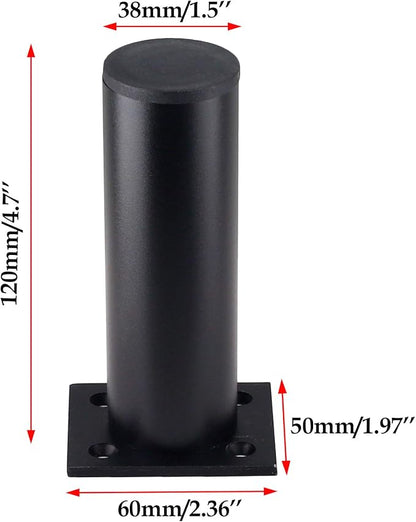 Set of 4 Furniture Legs 4.7 Inch, Adjustable Aluminum Alloy Cabinet Legs - Image 3