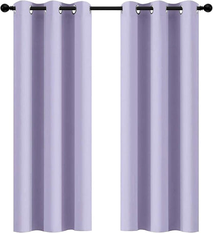 Yakamok Room Darkening Curtains 42x72 inch Length Lilac-Living Room | 2 panels by Yakamok