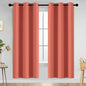 Yakamok Room Darkening Curtains 42x72 inch Length Coral Orange-Living Room | 2 by Yakamok