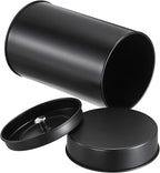 JUXYES 12 Pack Tea Tins Canister with Airtight Double Lids, 16 oz Loose Leaf Tea Storage Airtight Kitchen Canisters Tins Can Box for Storage Loose Tea Coffee Herbs and Spices, Black