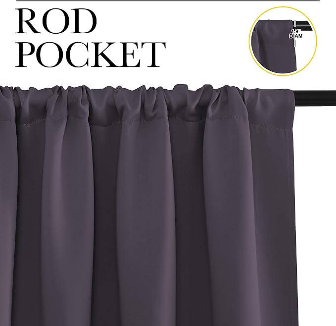 NICETOWN Blackout Curtains for Living Curtains, 2 Panels, 29 by 30, Room - Image 2