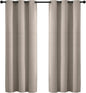 Yakamok Room Darkening Curtains 42x72 inch Length Natural-Living Room | 2 panels by Yakamok
