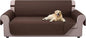 U-NICE HOME 4 Seater Sofa Cover 91''Large Couch Cover, Chocolate | Washable by U-NICEHOME