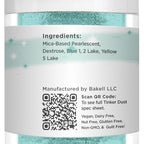BAKELL Turquoise Edible Glitter, 25 Grams | TINKER DUST Edible Glitter | KOSHER Certified | 100% Edible Glitter | Cakes, Cupcakes, Cake Pops, Drinks, Dessert Vegan Glitter & Dusts (25g, Turquoise)