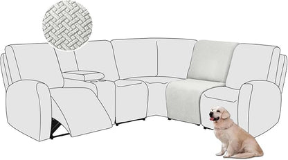 ALIECOM 100% Waterproof Recliner Sectional Couch Covers L Shape Stretch Corner by ALIECOM