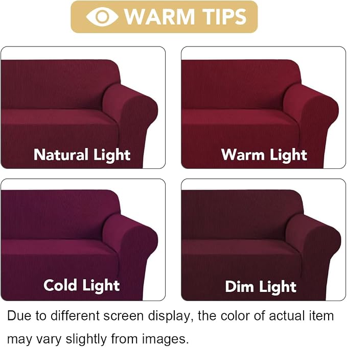 H.VERSAILTEX Armchair Cover High Stretch Sofa Slipcover 1 Piece Couch Covers - Image 3