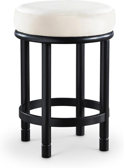 Meridian Furniture 977Cream-C Monette Collection Art Deco Counter Stool by MeridianFurniture