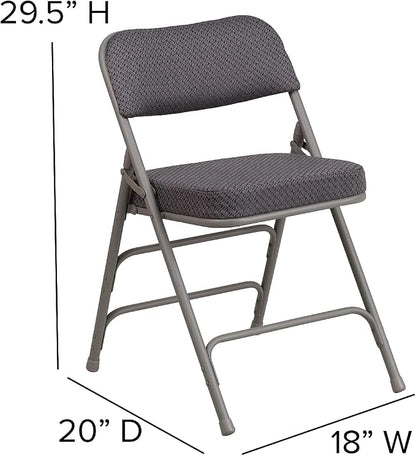 Flash Furniture 2 Pack HERCULES Series Premium Curved Triple Braced & Double - Image 3