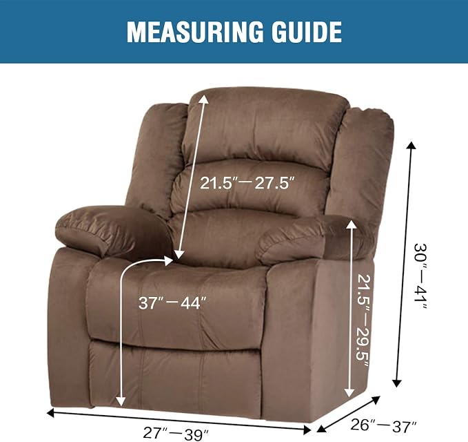 H.VERSAILTEX 4-Pieces Recliner Chair Covers Velvet Stretch Reclining Couch - Image 7