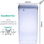 BopTop (1pc - Spaghetti/Cereal) Airtight Food Storage Container – Mechanical Silicone Seal Canister - BPA-Free - 3.3Qt