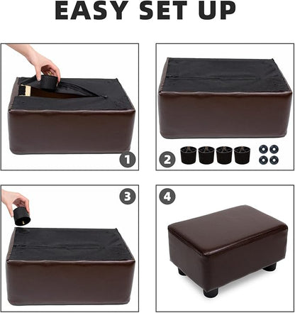 CAROLMADE Small Foot Stool Ottoman Footstool - Image 7