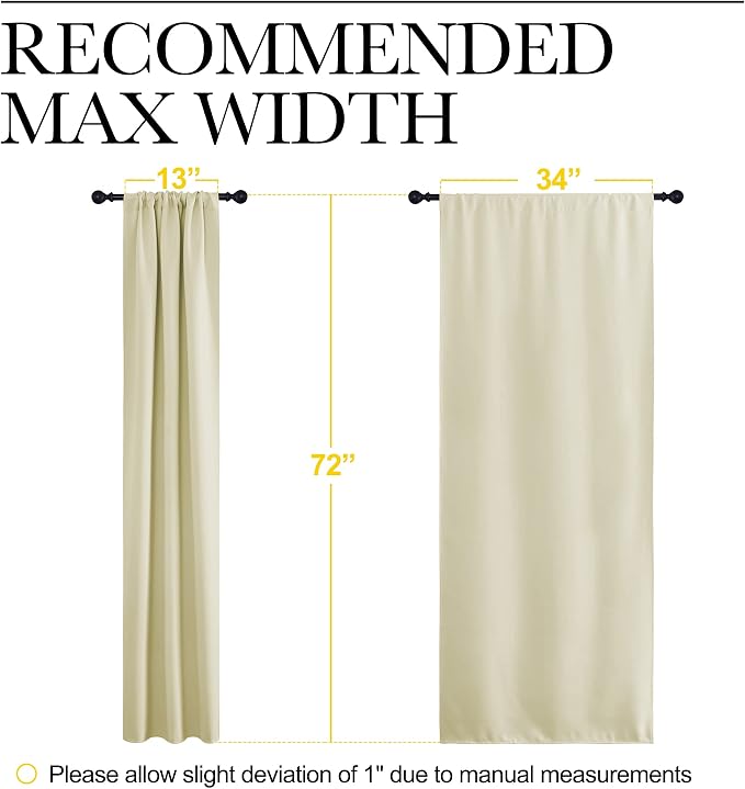 NICETOWN Blackout Curtains for Living Curtains, Window Treatment Thermal - Image 7