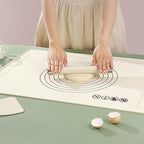 28" X 20" Dough Mat for Counter, Pastry Mats for Rolling Dough, Silicone Baking Mat with Measurements, Non Stick Silicone Pastry Mat, Kneading Counter Mat for Pastry, Bread, Cookies, Pizza