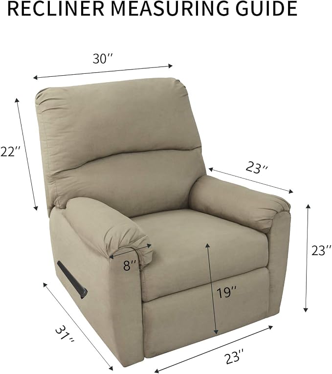 PureFit Stretc Recliner Chair Covers Fleece Soft Couch Covers - Image 6