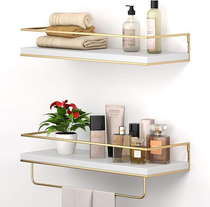 Shario White Floating Shelves by Shario