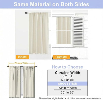 Simplebrand Ava Light Beige Light Filtering Curtains - Image 9