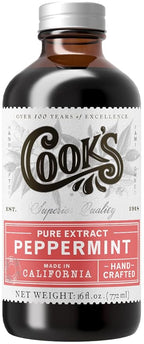 Cook's Pure Peppermint Extract,For Ice Creams, Candies, Icings, Cookies and Beverages,16 oz