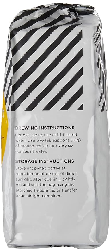Amazon Fresh, Just Bright Whole Bean Coffee, Light Roast, 12 Oz
