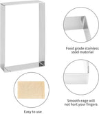 Rectangle cookie cutter ANCKNE Stainless Steel Rectangle Biscuit Molds Square Pastry Molds Fondant Cake Cookie Cutter Set 1 Inch Depth