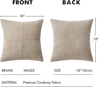 MIULEE Taupe Decorative Throw Pillow Covers - Image 6