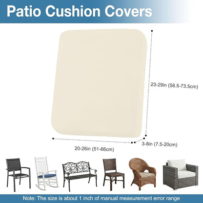 Waterproof Outdoor Cushion Covers, Stretch Patio Slipcovers | UV Resistant - Image 6