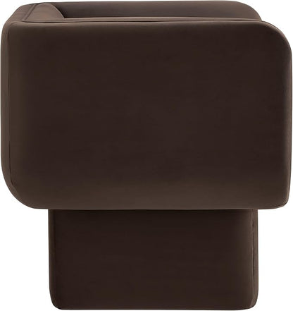 Modway Tate Performance Velvet Accent Chair in Chocolate Brown - Image 6