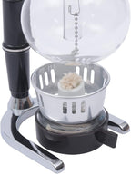 Glass Siphon Coffee Maker, 360ml Tabletop Glass Siphon Pot Glass Syphon Coffee Maker 3 Cups for Coffee Shop|Bar|Home Use, Black