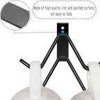Cabinet Hook Mug Holder - Hanging Coffee Cup Rack for Kitchen, Under Cabinets Metal Hangers Organizer Shelf Storage Utensil (Black)