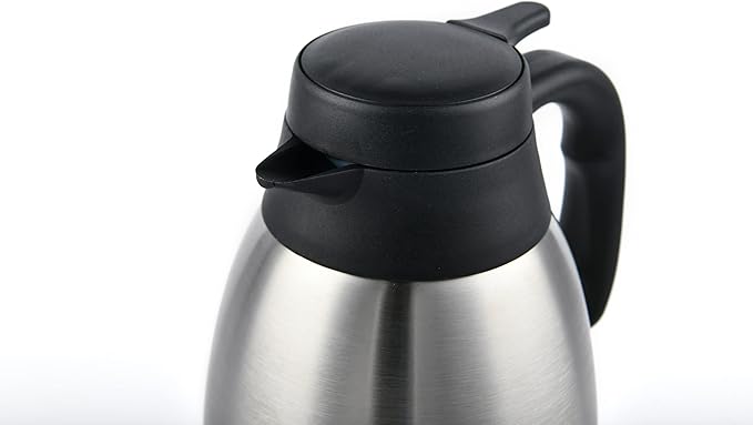 Heritage66 Stainless Steel Thermal Coffee Carafe Triple Layer Thermal Vacuum insulated 12 hours heat Retention/24 hours cold Retention/ 1 Liter Tea, Water, and Coffee Dispenser