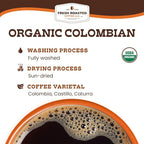 Fresh Roasted Coffee, Organic Colombian | USDA Organic, 100% Single Origin, Kosher | Medium Roast 24 Pods for K Cup Brewers