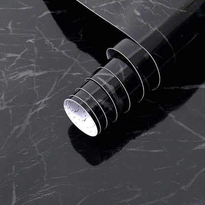 Arthome Black Marble, 11.8x100 Inches Peel and Stick Wallpaper, Marble Contact by ArthomeWALLDECOR
