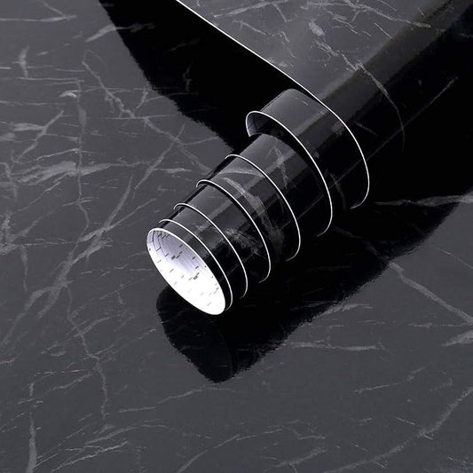 Arthome Black Marble, 11.8x100 Inches Peel and Stick Wallpaper, Marble Contact by ArthomeWALLDECOR