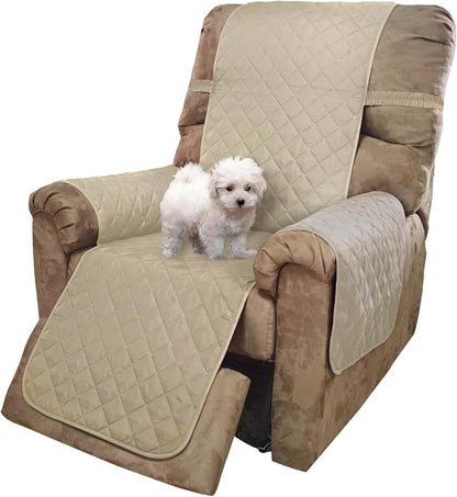 U-NICE HOME Reversible 23''Recliner Small Chair Cover, Sand/Beige | Recliner by U-NICEHOME