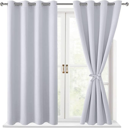 Blackout Curtains for Bedroom, 2 Panels, Energy Saving, Window Curtains by Hiasan