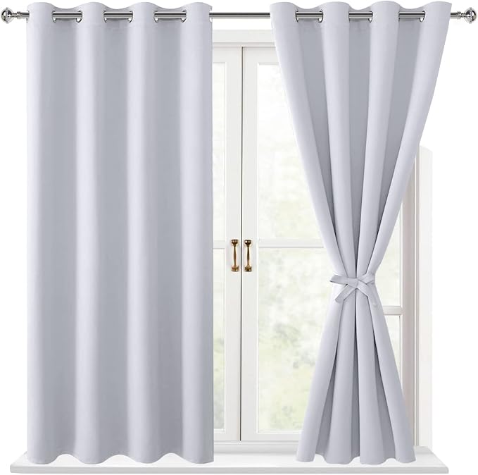 Blackout Curtains for Bedroom, 52 x 54 Inches Long, Window Curtains for Living by Hiasan