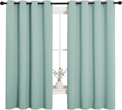 NICETOWN Bedroom Curtain Panels Blackout Draperies, Thermal Insulated Solid - Image 2