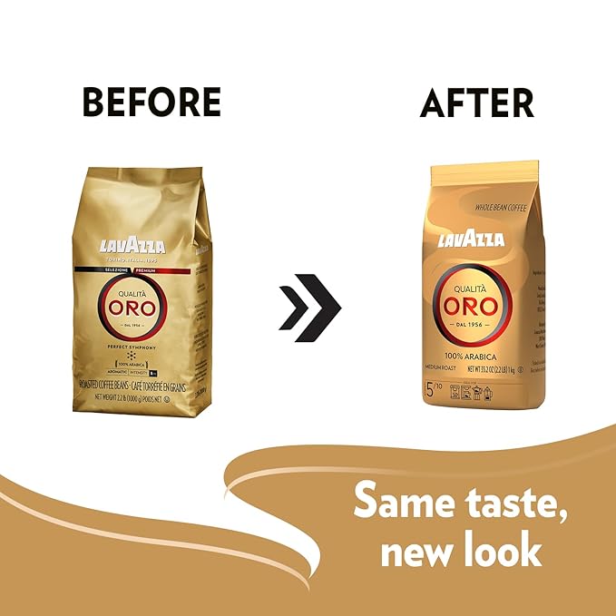 Lavazza Qualita Oro Italian Coffee Whole Beans 2lb Pack Of 2