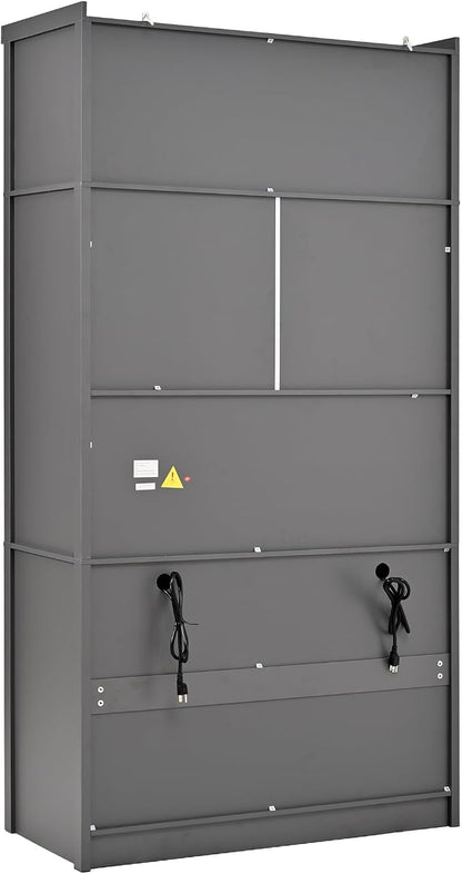 VilroCaz 80.1'' Tall Freestanding Kitchen Pantry Storage Cabinet Cupboard - Image 7
