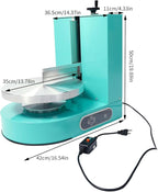 Cake Decorating Coating Machine Automatic Cake Cream Spreading Coating Filling Machine Birthday Cake Cream Smoother Bread Cream Spreading Machine Suitable for 4-12 In Round Cake (Green)