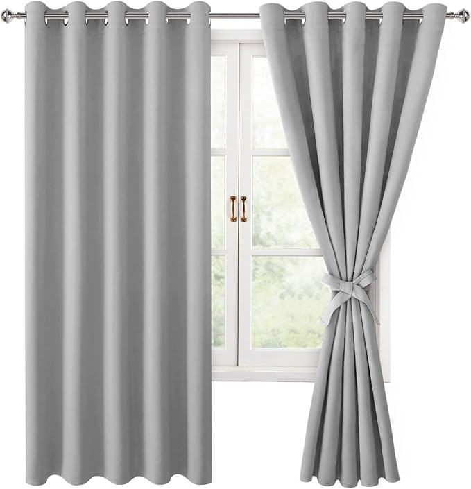 Blackout Curtains for Bedroom, 60 x 63 Inches Length, Window Curtains for by Hiasan