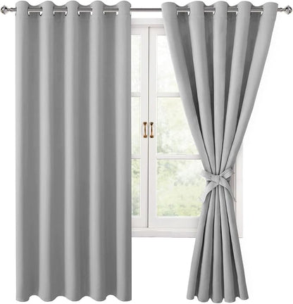 Blackout Curtains for Bedroom, 60 x 63 Inches Length, Window Curtains for by Hiasan
