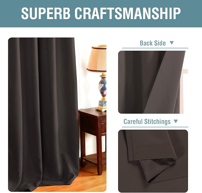 H.VERSAILTEX Blackout Curtain for Living Room Small Window Kitchen Blackout - Image 3