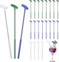 30 Pcs Golf Putter Swizzle Stir Sticks Coffee and Cocktail Stirrers 7.48 Inch Drink Plastic Golf Club Cocktail Swizzle Sticks Party Decorations Favors Reusable for Garnish or Mixers