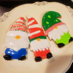 Gnome Cookie Cutter Set-5.3" 4.5" 4.3"-3-Pieces-Holiday Cookie Cutters Fondant Biscui Cutters