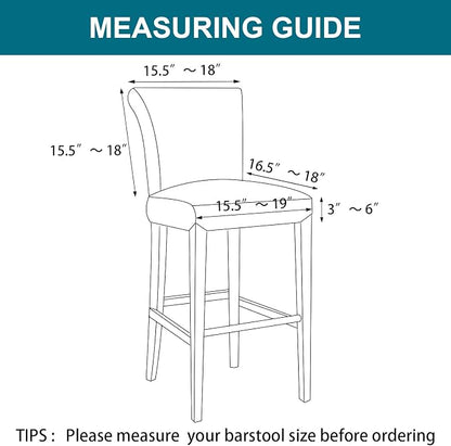 Turquoize Bar Stool Covers 4 Pack Bar Stool Covers - Image 6