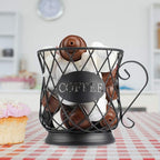 TreeLen K Cup Holder Coffee Pod Holders for 35 Kcups Keurig Storage Organizer Coffee Bar Accessories for Counter - Matte Black