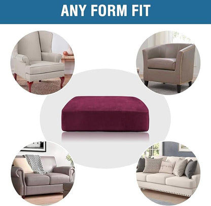 H.VERSAILTEX Velvet Stretch Couch Cushion Cover Plush Cushion Slipcover - Image 7