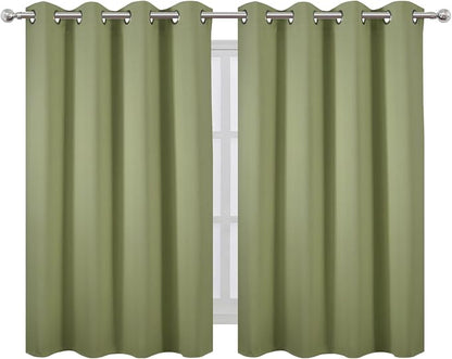 Sage Green Thermal Blackout Curtains/52 x 45 Inch/Set of 2 Panels Room - Image 2