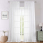 White Sheer Curtains 120 Inches Long 2 Panels, Extra Wide Farmhouse Elegant by Lecloud